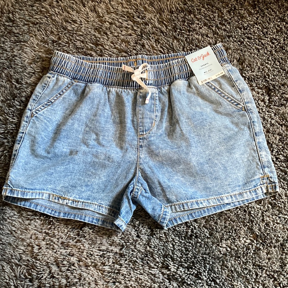 NWT Cat & Jack elastic waist jean shorts, size XXL